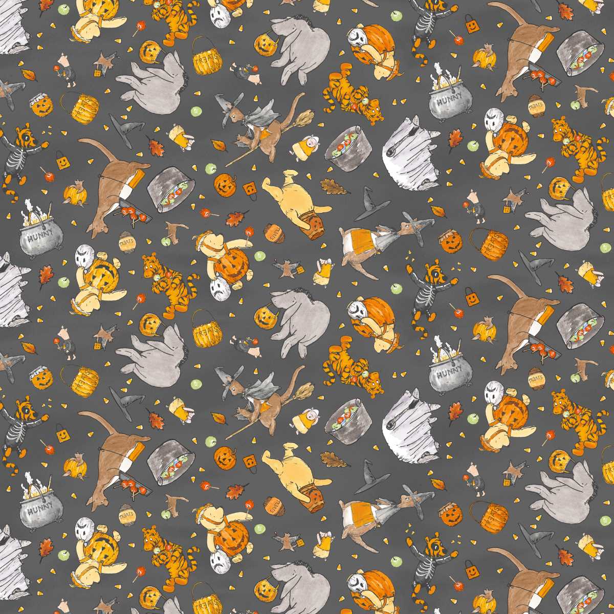 Winnie the Pooh - Haunted Acre Woods 9132-93 Charcoal