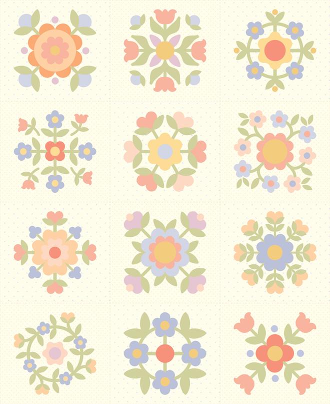 Pastel Prairie Panel Porcelain 31771-11