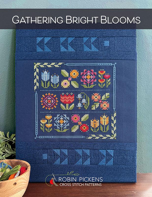Gathering Bright Blooms Cross Stitch
