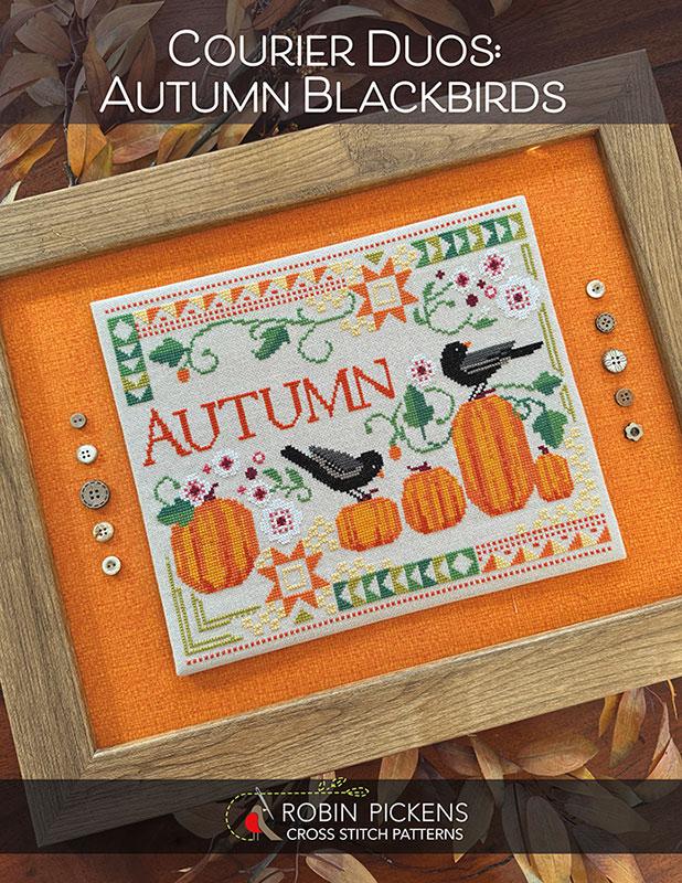 Courier Duos Autumn Blackbirds Cross Stitch Pattern