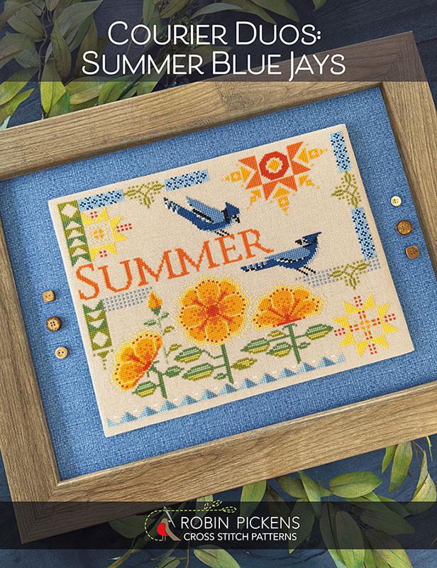 Courier Duos Summer Blue Jays Cross Stitch Pattern