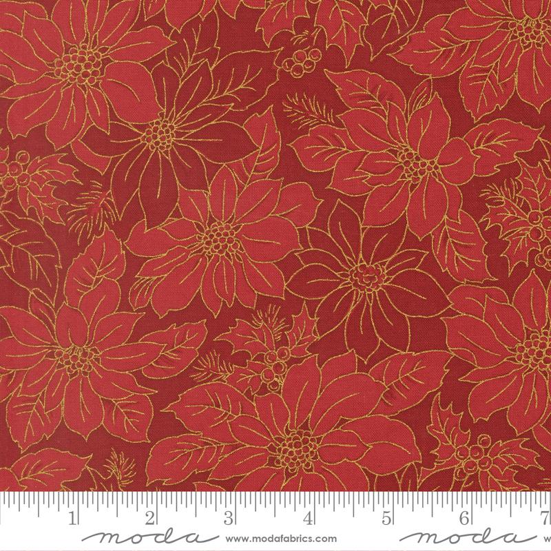 Merry Manor Metallic 33862-12M Crimson