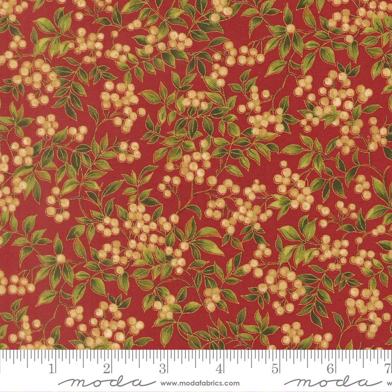 Merry Manor Metallic 33864-12M Crimson