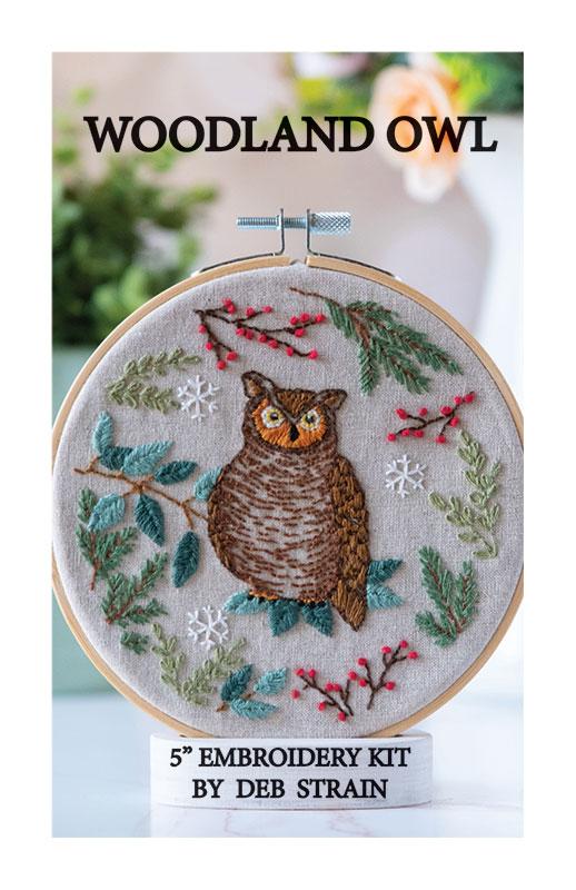 Hand Embroidery Kit Woodland Owl