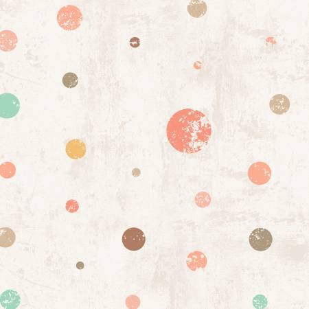 108" Wide Quilt Backing - Dot Com 9441F-14 Cream Cream with Sprinkles Flannel