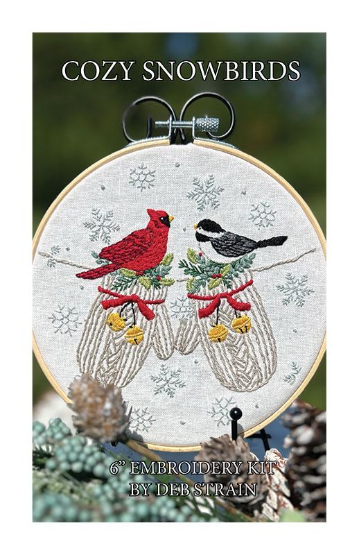 Hand Embroidery Kit Cozy Snowbirds