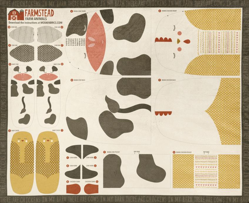 Farmstead Cuddle Panel Multi 20943-11QC