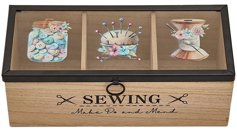 Wooden Box 3 Compartments