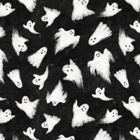 Midnight Hauntings Black Ghost All Over 96483-919