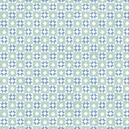 Friendly Farmstead 96496-741 Teal Checkerboard