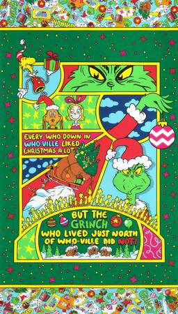 How the Grinch Stole Christmas Panel Holiday 23097-223