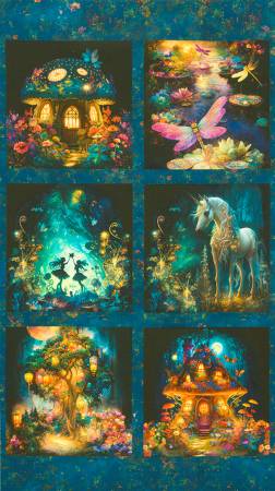 Night Fable Fairytale Panel 23252-238 Garden