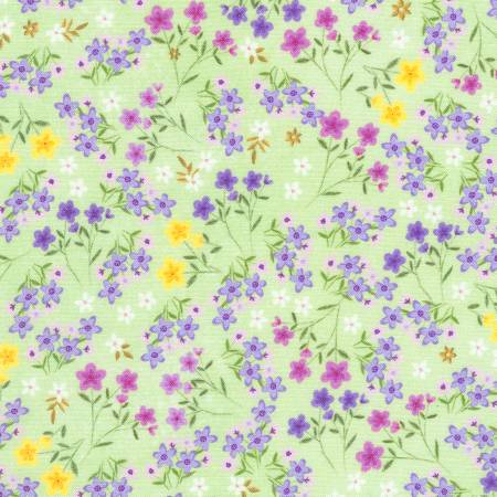 Happy Easter Small Tossed Flowers Mint 23582-32