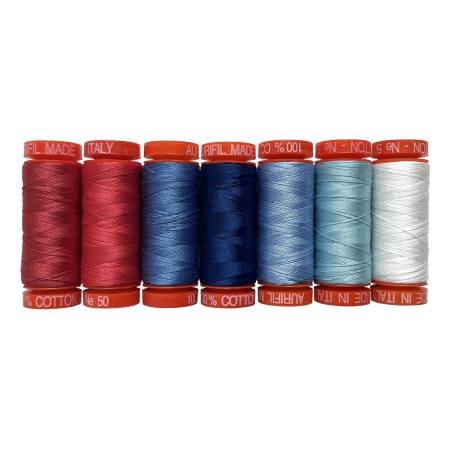 Aurifil Thread Kit Oh Say, Can You Sew by Amy Latta 50wt 7 Small Spools