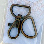 Swivel Clip and D Ring Antique Brass