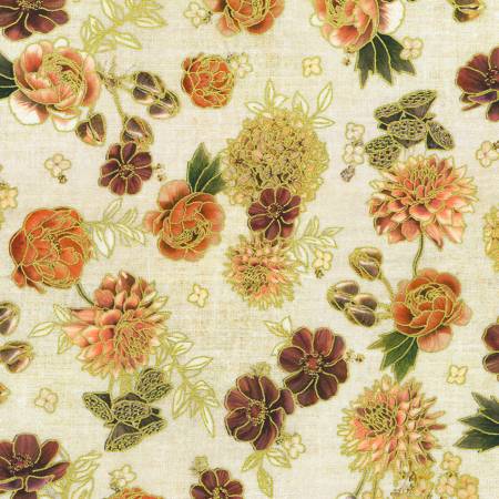 Hello Fall 23918-156 Linen Tossed Florals