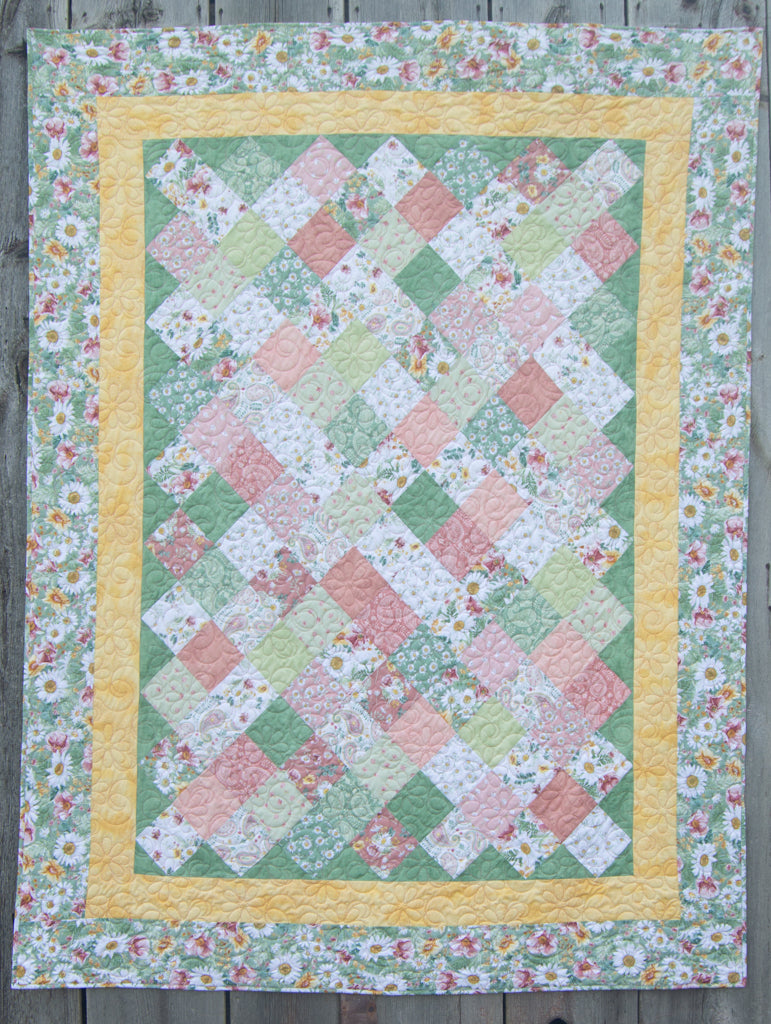 A Charming Quilt - Daisy Days Finished Item Size: 63" x 82"
