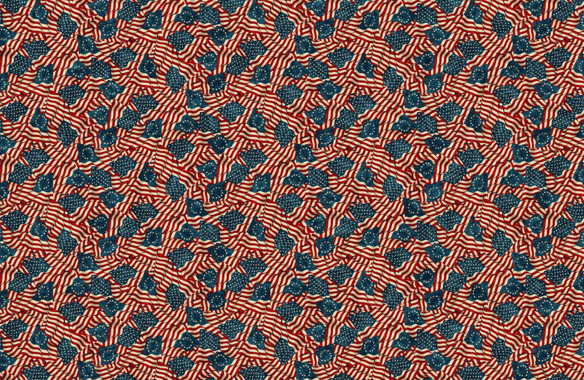 America 250 28371-12 Beige Multi Flags