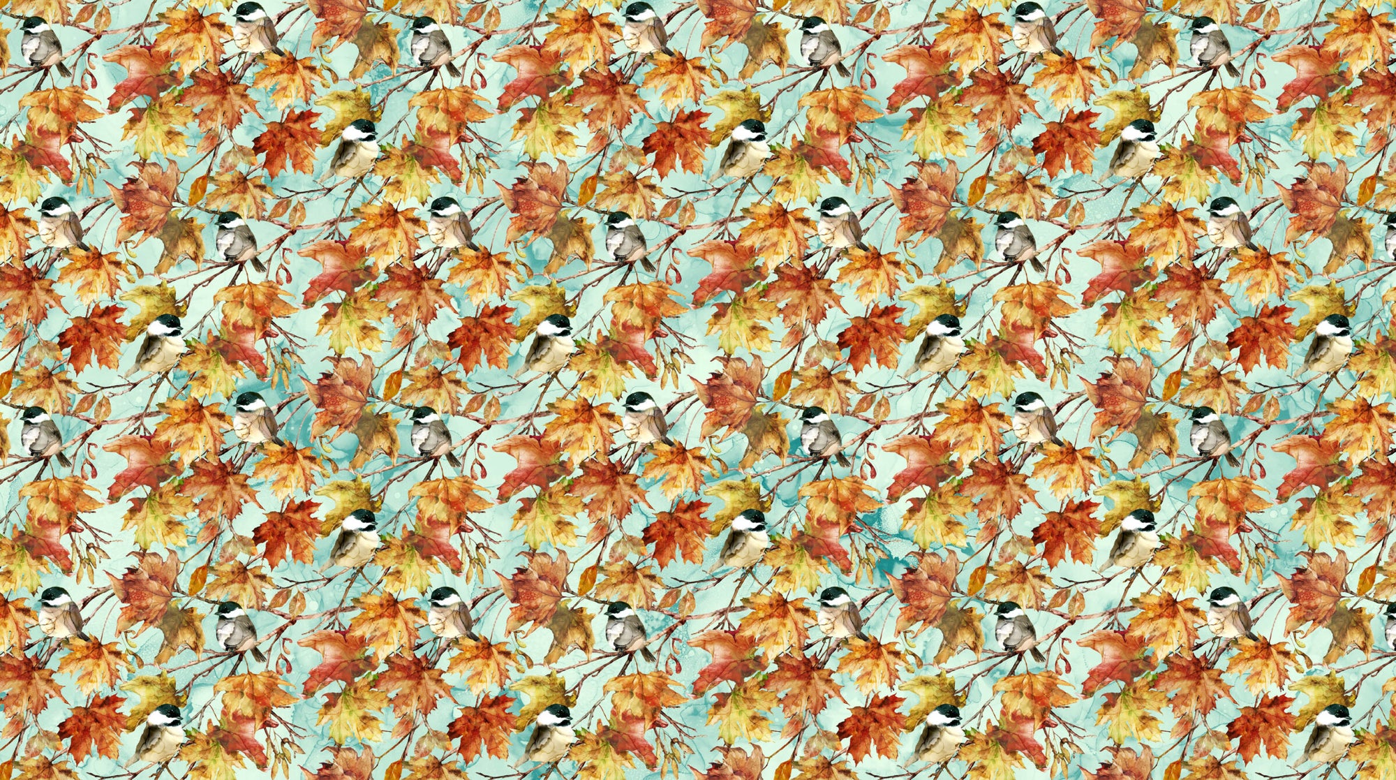 Autumn Breeze DP28057-62 Bird Turq Multi