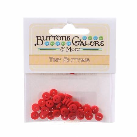 Tiny Round Red1/4in Buttons