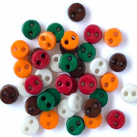 Micro Buttons Harvest Mix 1/8in