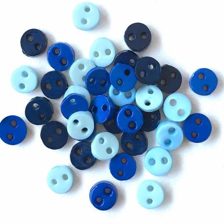 Micro Buttons Denim Mix 1/8in