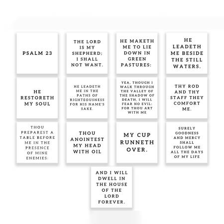 (13) Psalm 23 Precut Quilt Square Set 5in