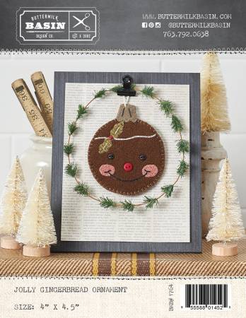 Jolly Gingerbread Ornament Wool Kit