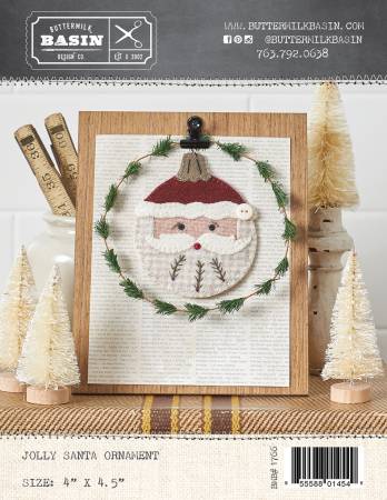 Jolly Santa Ornament Wool Kit