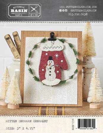 Mitten Snowman Ornament Wool Kit