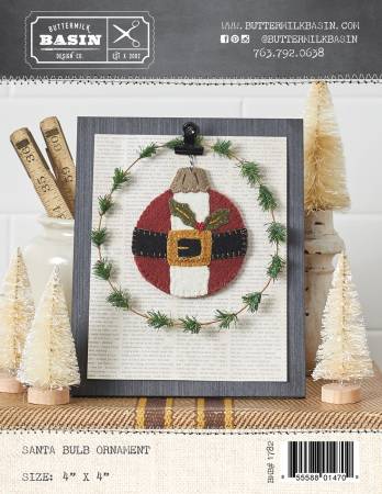 Santa Bulb Ornament Wool Kit