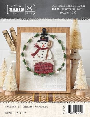 Snowman In Chimney Ornament Wool Kit