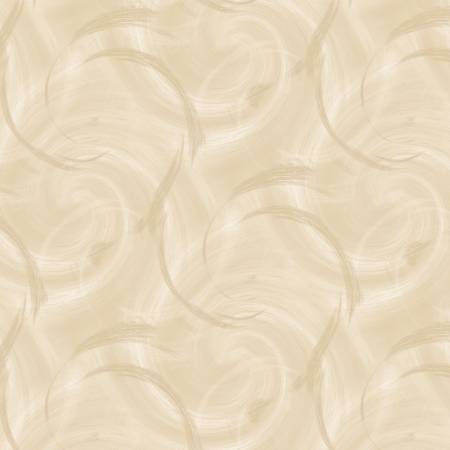 108" Wide Quilt Back - Cream Quasi Circle Texture Flannel