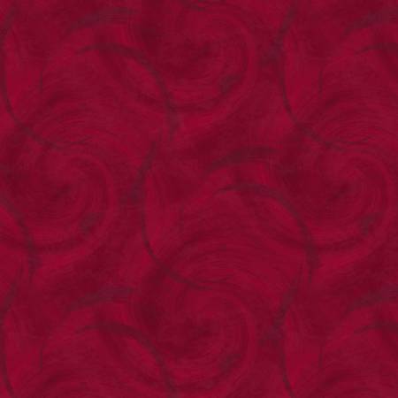 108" Wide Quilt Back - Red Quasi Circle Texture Flannel