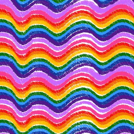 Color My World BQ4084-55 Multi Rainbow Wave