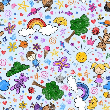 Color My World BQ4089-11 Multi Doodles