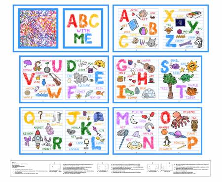 Color My World BQ4091P-01 White/Multi Book Panel 36 Inch