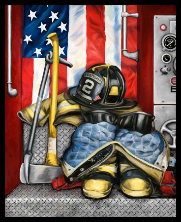 Red Firefighter Panel - 36 Inch BQ4104P-88