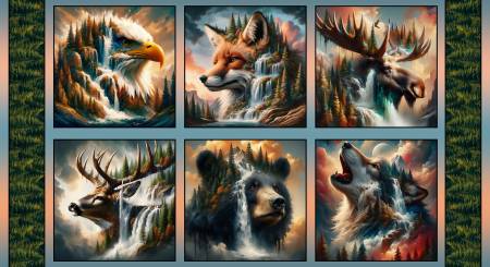 Wilderness Song Light Blue Wildlife Blocks BQ4168-70