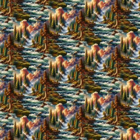 Wilderness Song Blue Waterfalls BQ4172-75