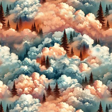 Wilderness Song Blue Clouds with Trees BQ4176-75
