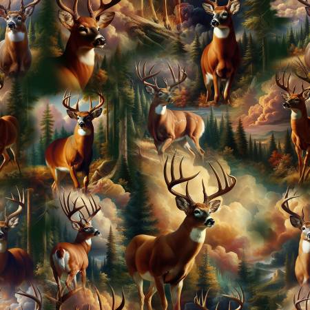 Wilderness Song Brown White Tail Bucks BQ4178-39