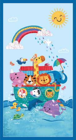 Noah and Friends 4588P-77 Cobalt Panel