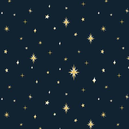 Silent Night 4703-77 Navy Stars