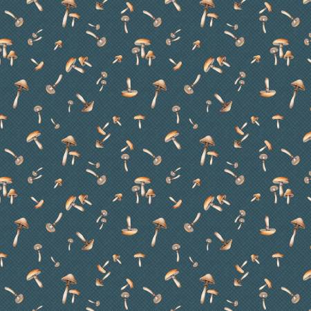 Wild n Free 4928-77 Navy Tossed Mushrooms