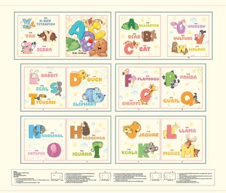 ABC Book Panel 36in repeat