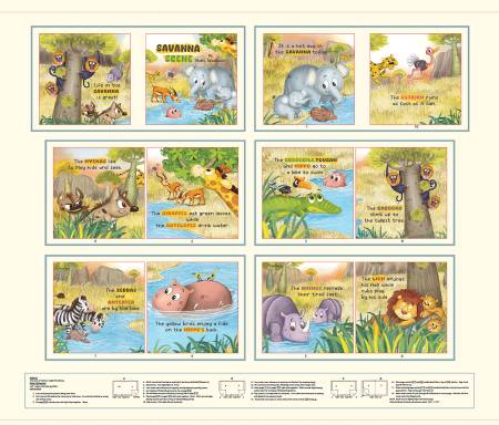 Savanna Scene Book Panel 36in repeat