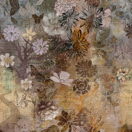 Nature's Canvas 4994-35 Brown Garden Scenic