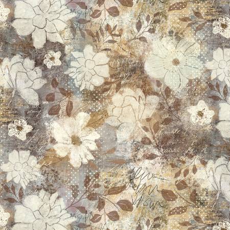 Nature's Canvas 4996-35 Brown Floral