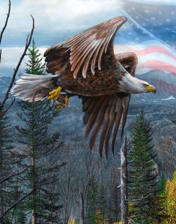 May Freedom Forever Fly 36in Panel Patriotic